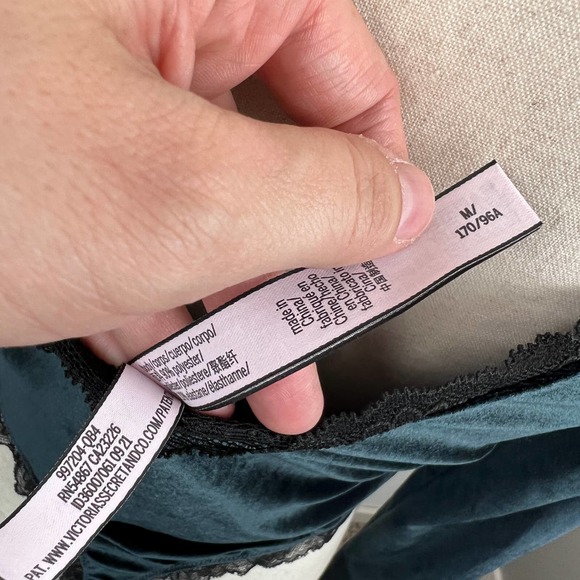 Victoria's Secret Velvet Long Sleeve Teddy Bodysuit - Picture 5 of 6